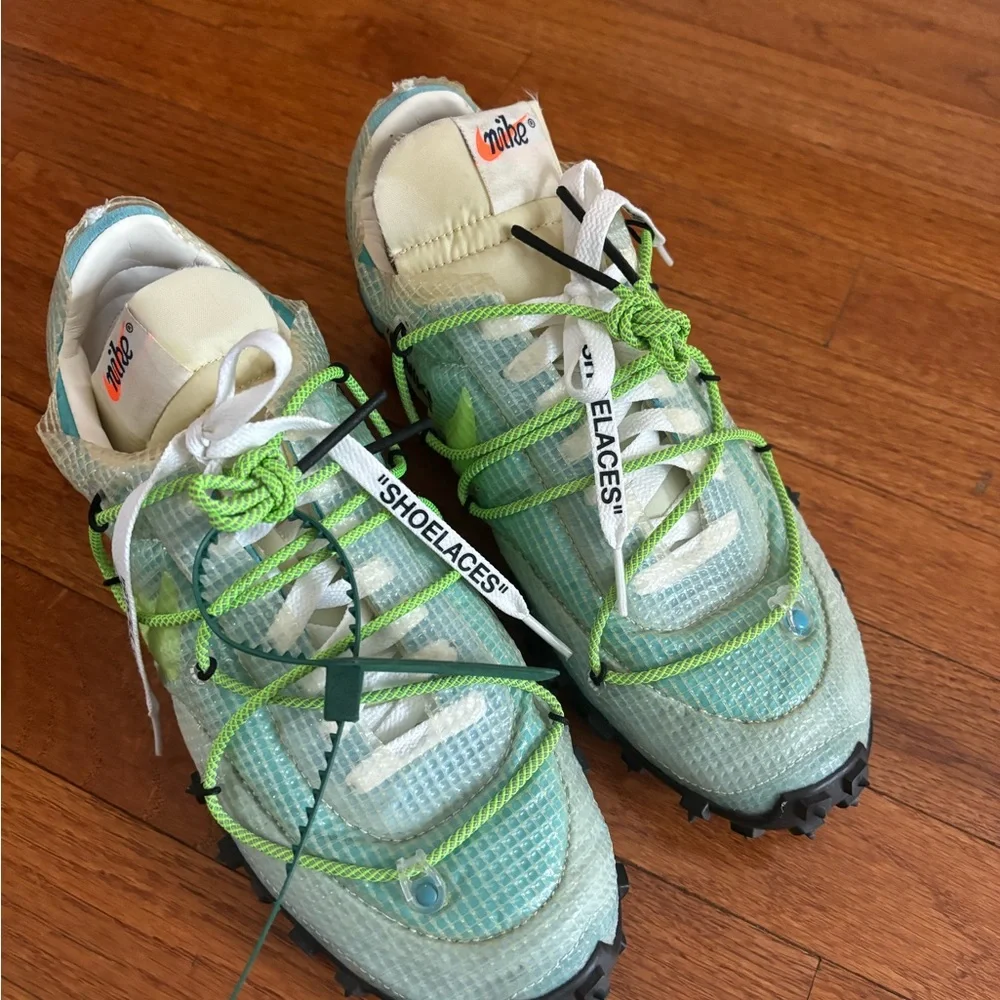 Off-White x Nike Wmns Waffle Racer 'Vivid Sky' 2019 size 10 - Picture 6 of 14